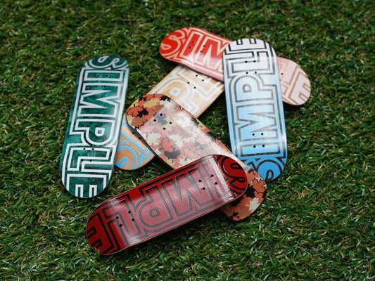 Simple Deck Co - Bold Block Graphic - 33mm 핑거보드 데크