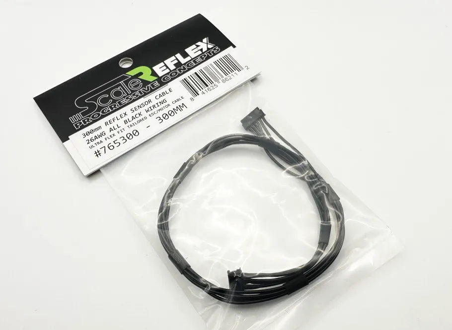 Reflex Triple Black Sensor Cable For Brushless ESC Motor Sensored Systems (100mm, 150mm, 200mm, 300mm)