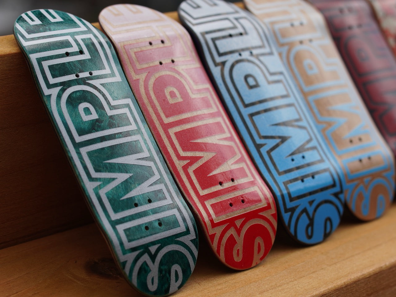 Simple Deck Co - Bold Block Graphic - 34mm 핑거보드 데크